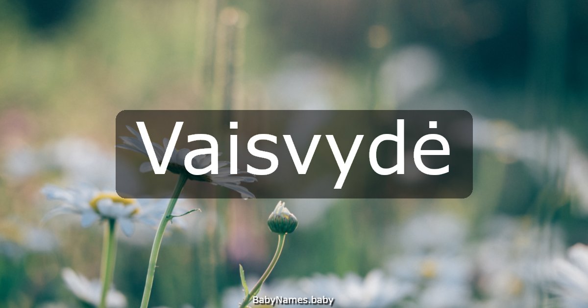Vaisvydė