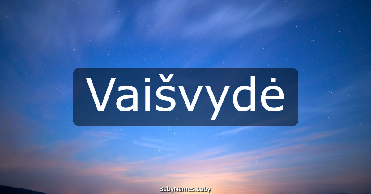 Vaišvydė