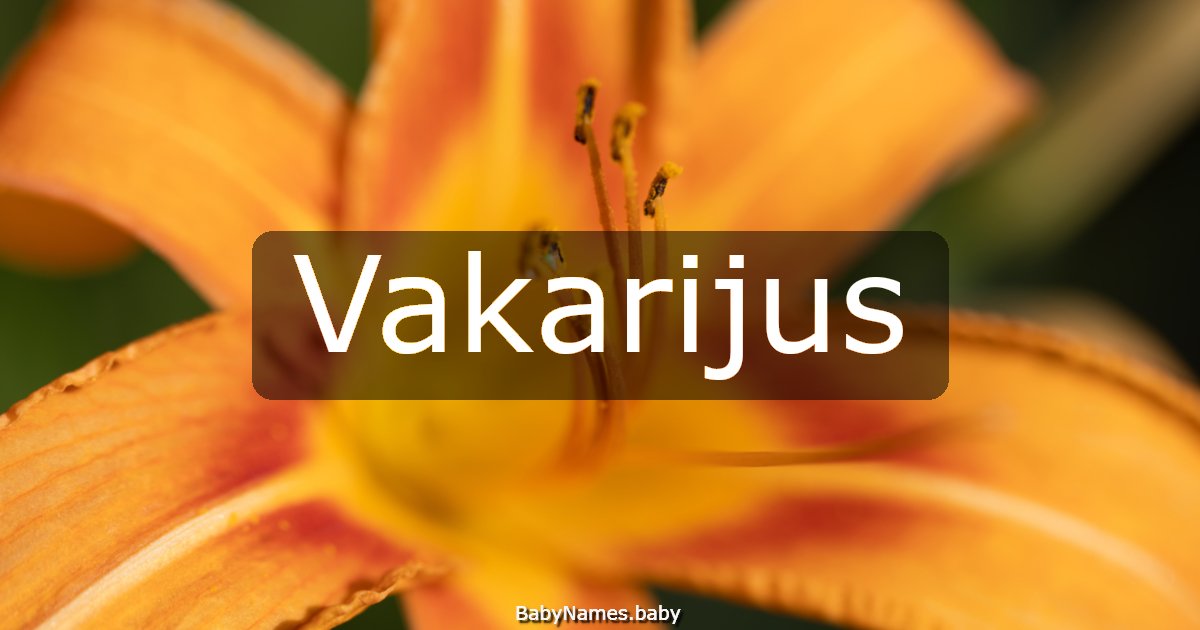 Vakarijus