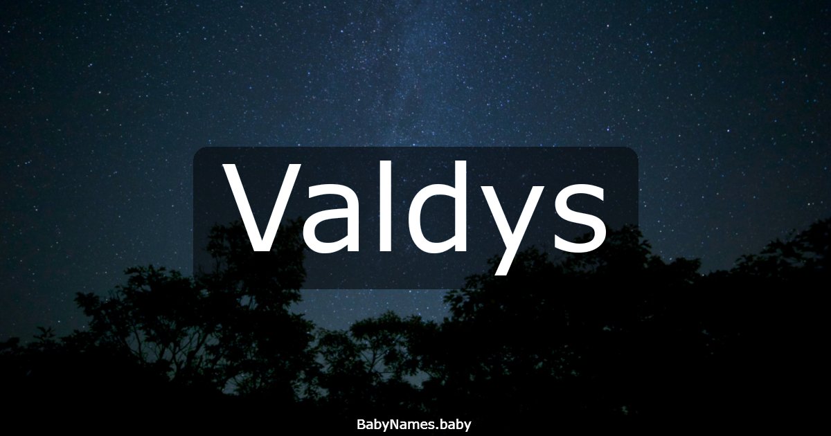 Valdys