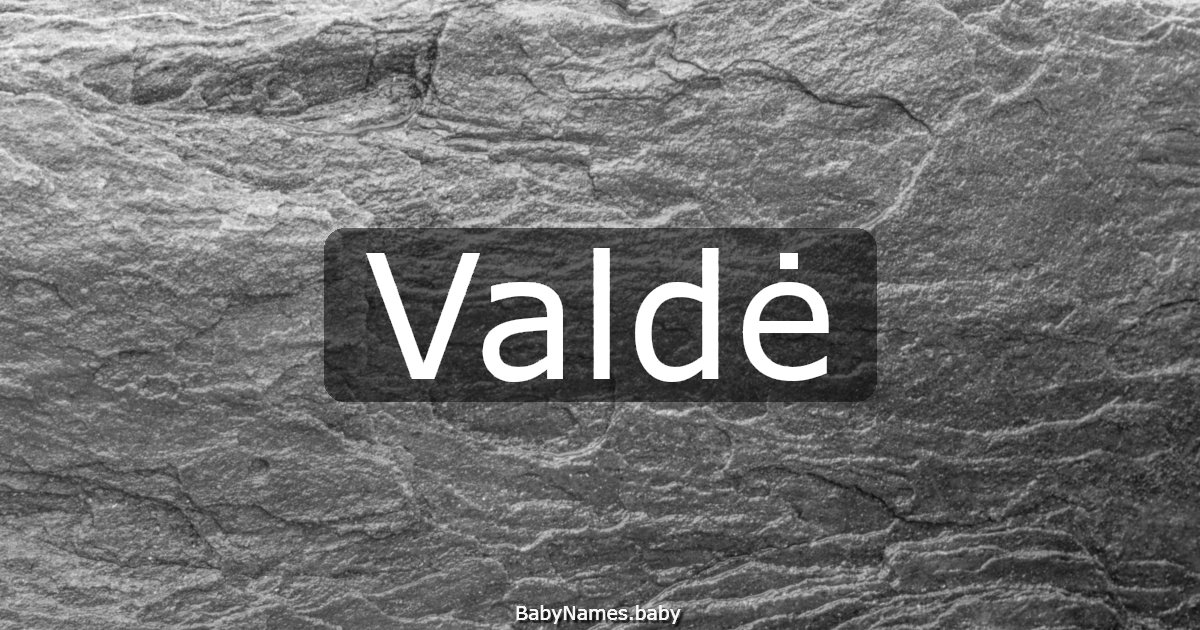 Valdė
