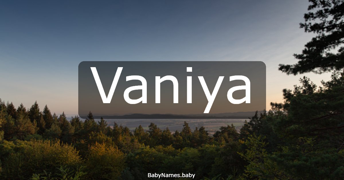Vaniya