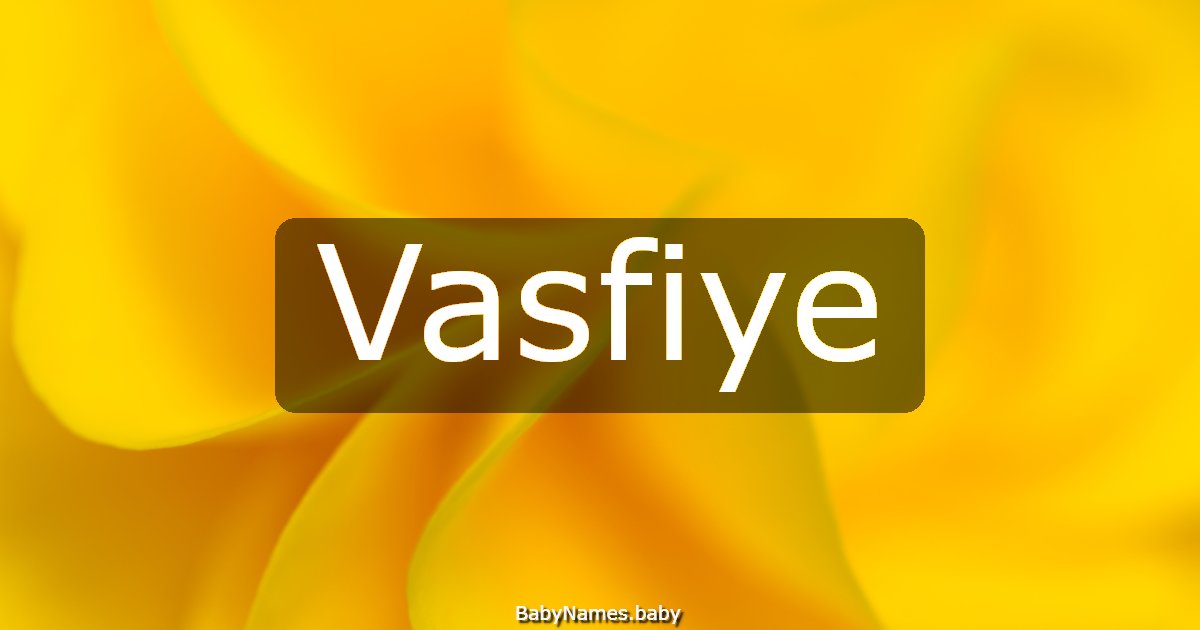 Vasfiye