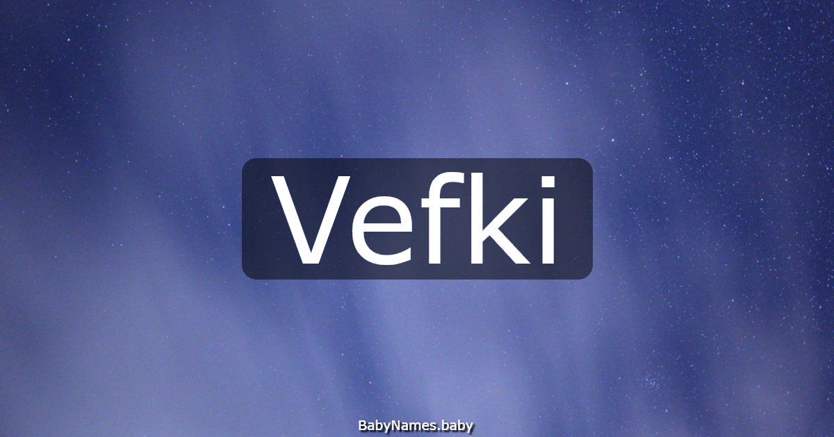 Vefki