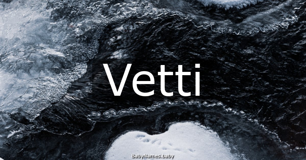 Vetti
