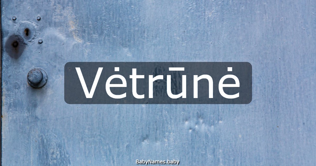 Vėtrūnė
