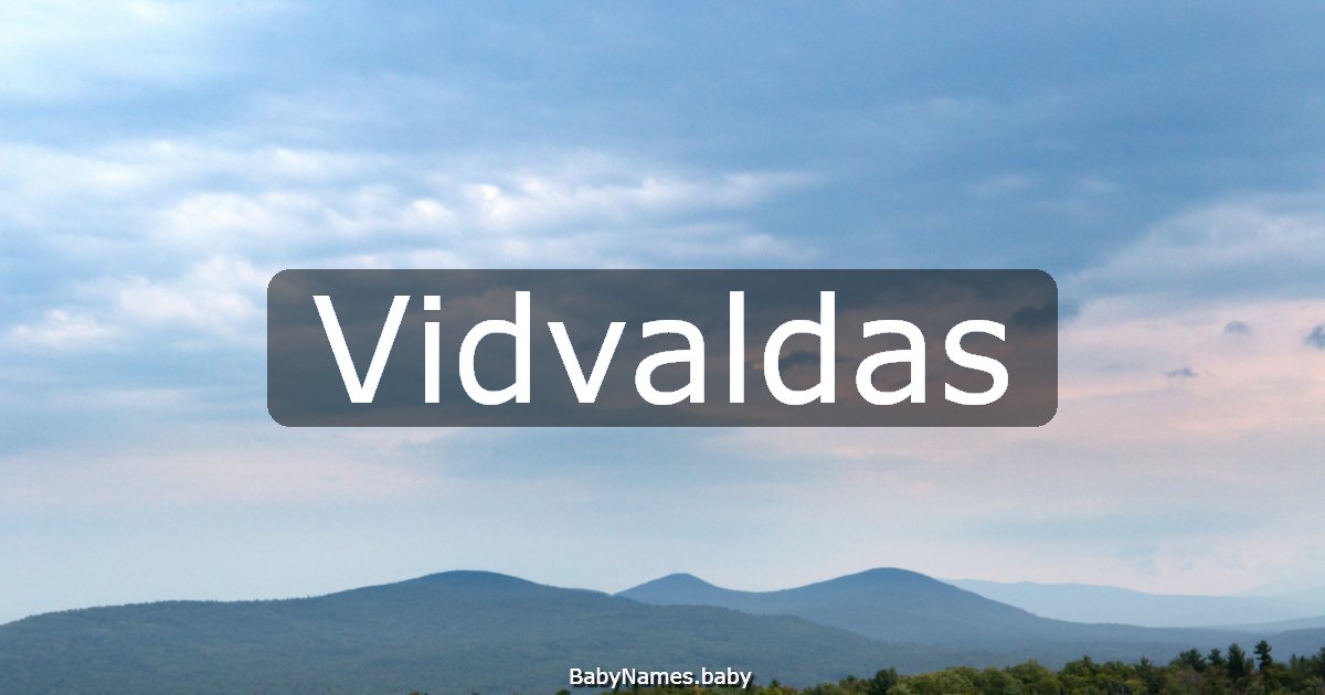 Vidvaldas