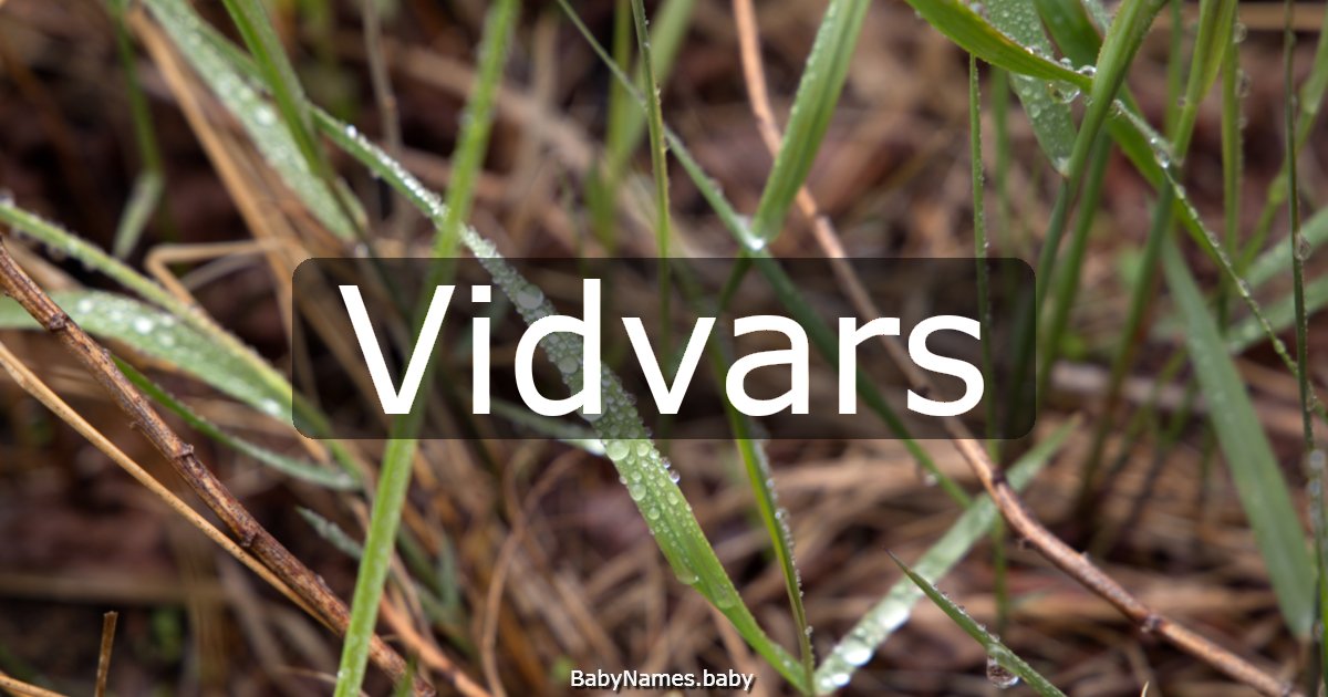Vidvars