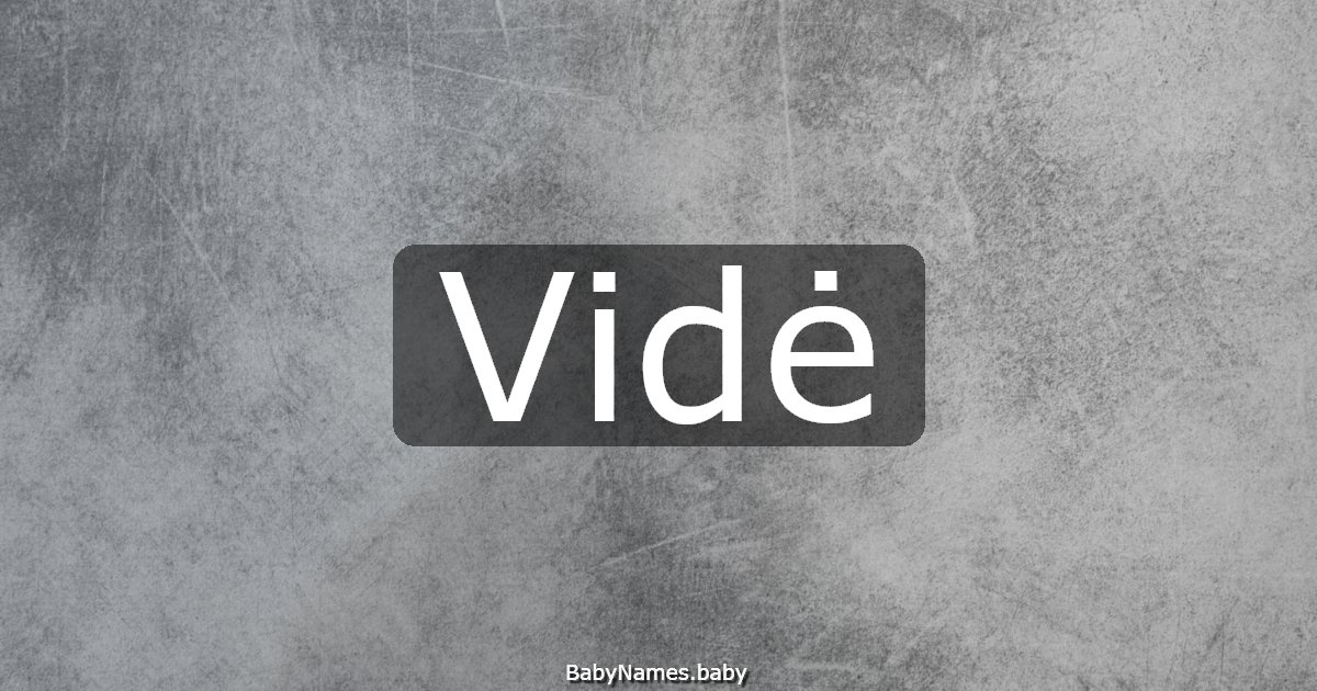 Vidė