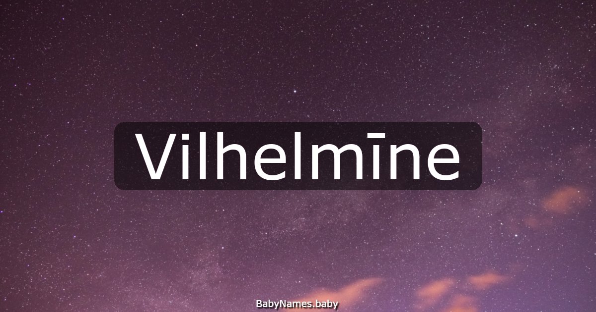 Vilhelmīne