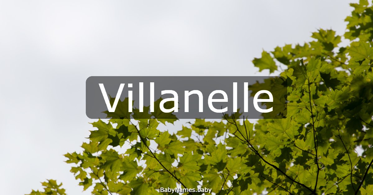 Villanelle
