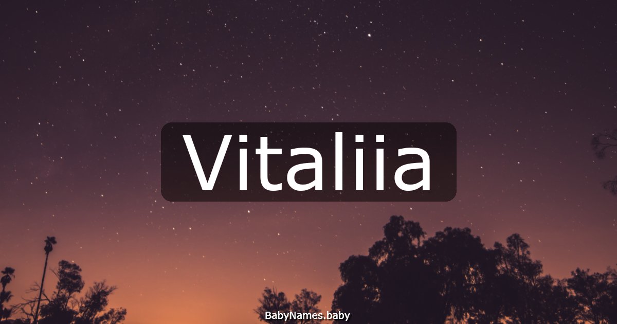 Vitaliia