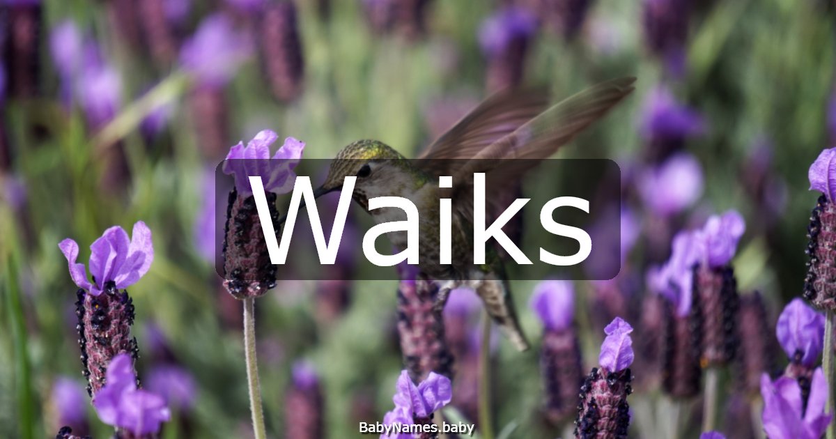 Waiks