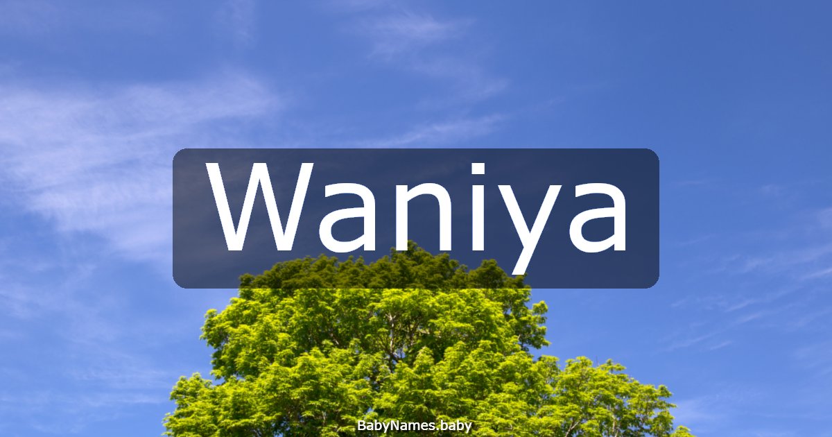 Waniya