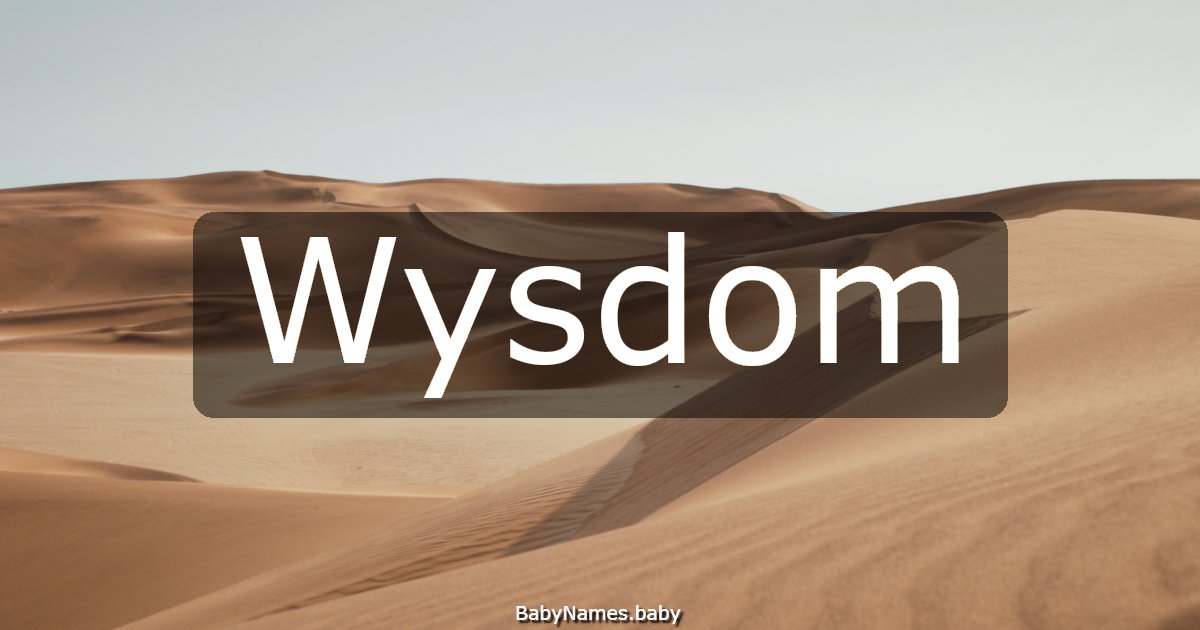 Wysdom