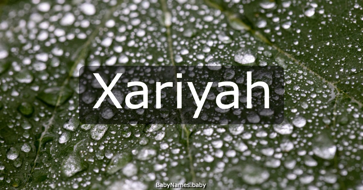 Xariyah