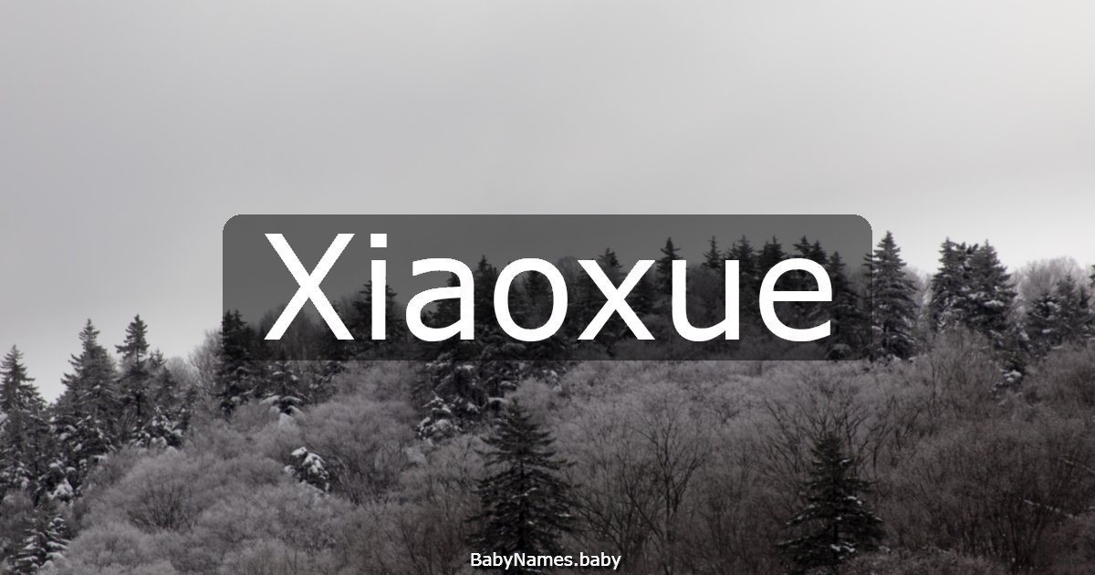 Xiaoxue