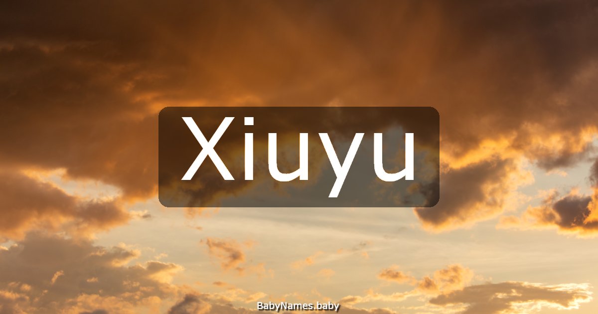 Xiuyu