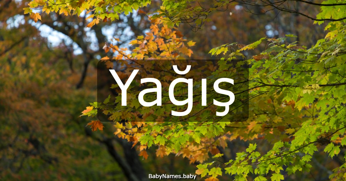 Yağış