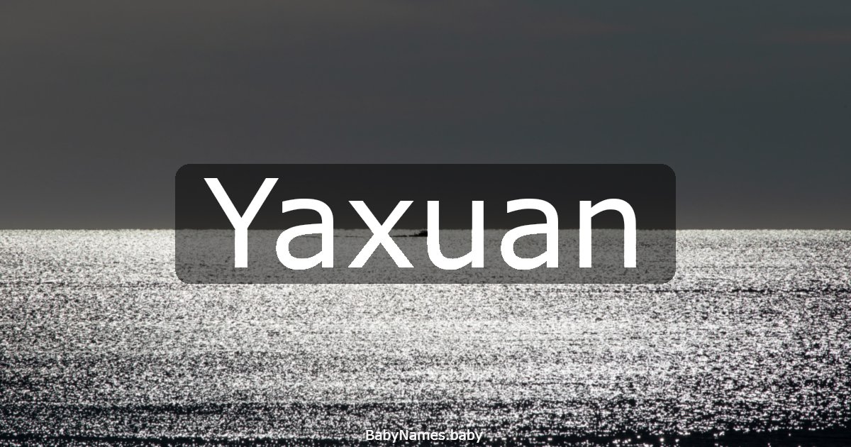 Yaxuan