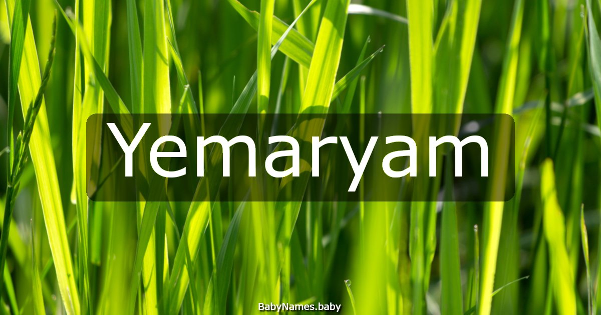 Yemaryam