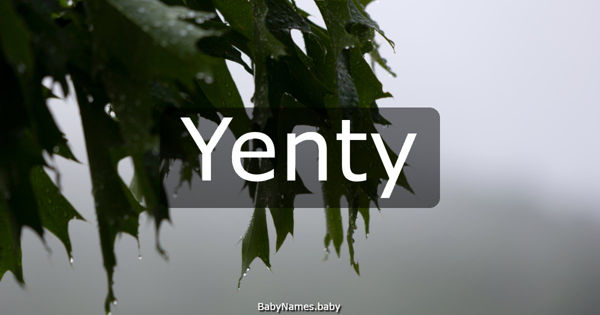 Yenty