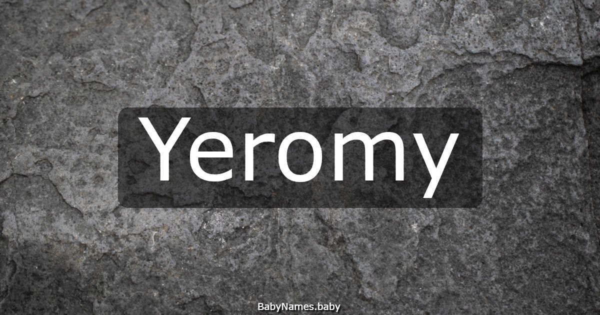 Yeromy