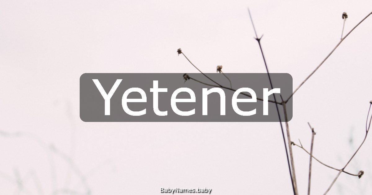 Yetener
