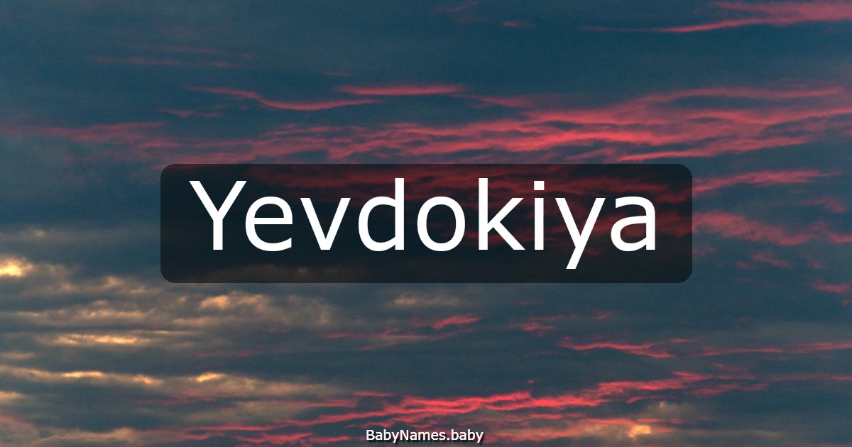 Yevdokiya
