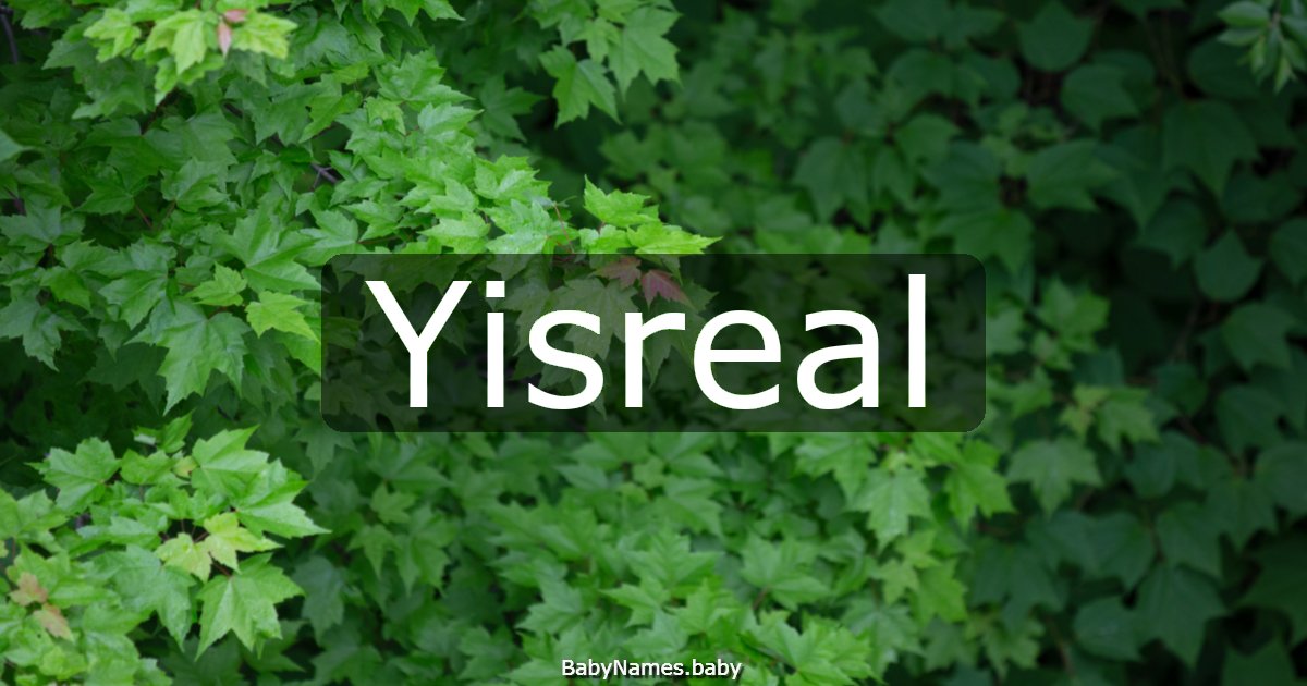 Yisreal