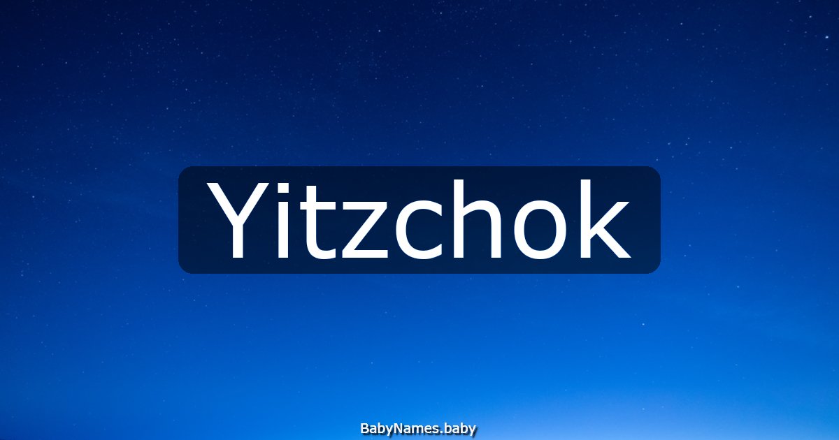 Yitzchok