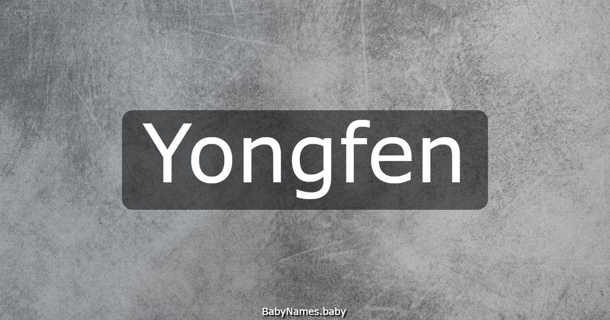 Yongfen