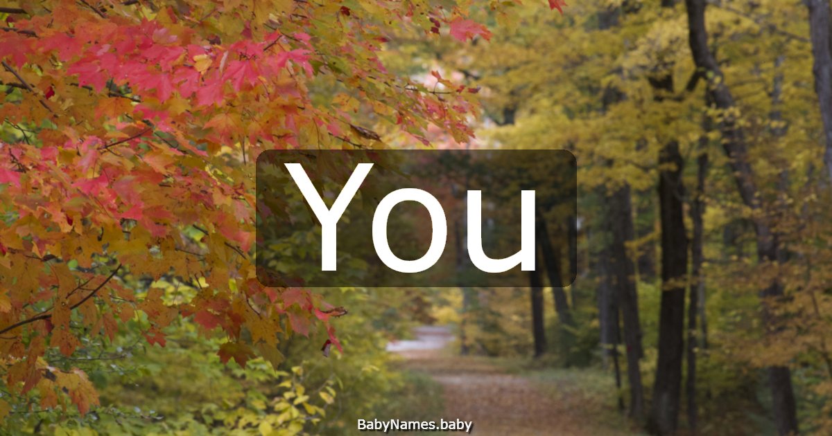 You