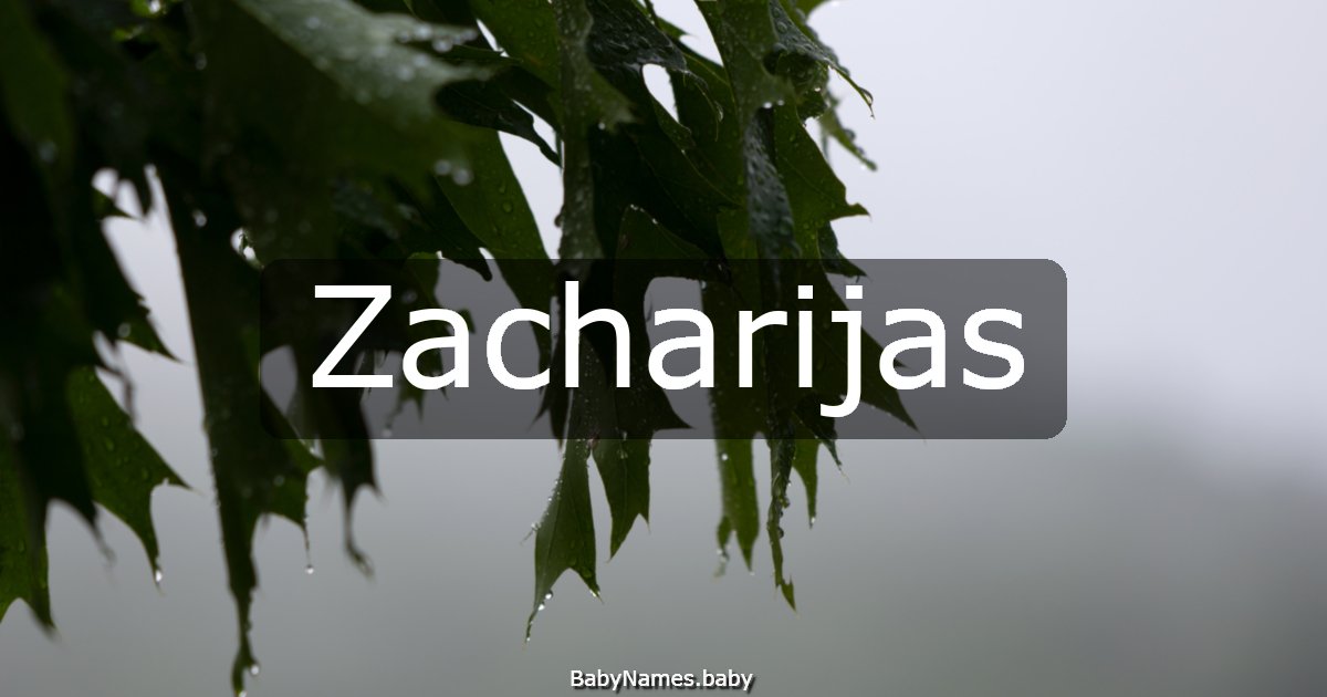 Zacharijas