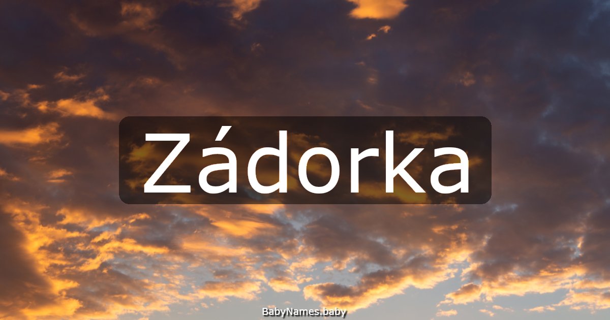 Zádorka