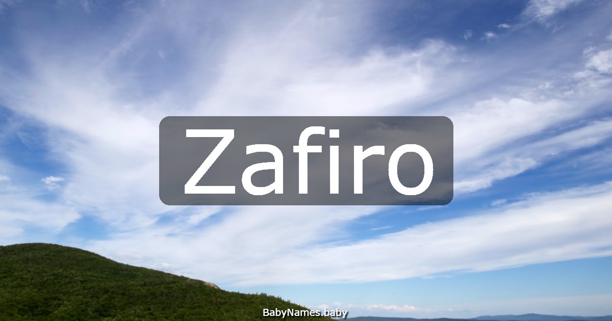 Zafiro