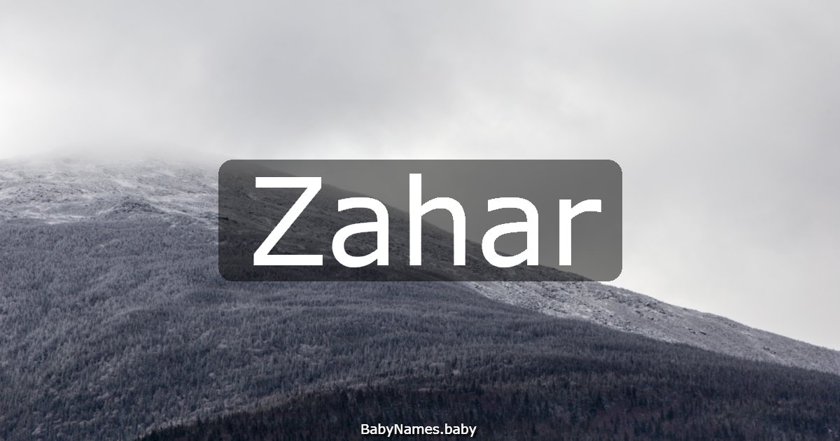 Zahar