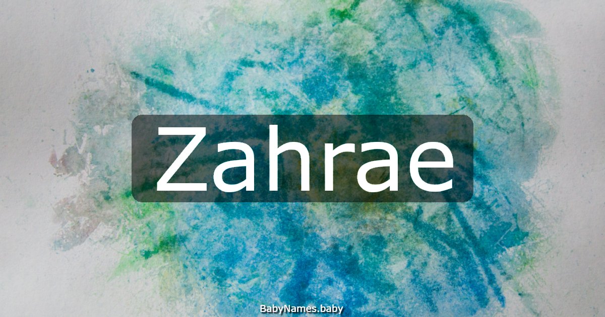 Zahrae
