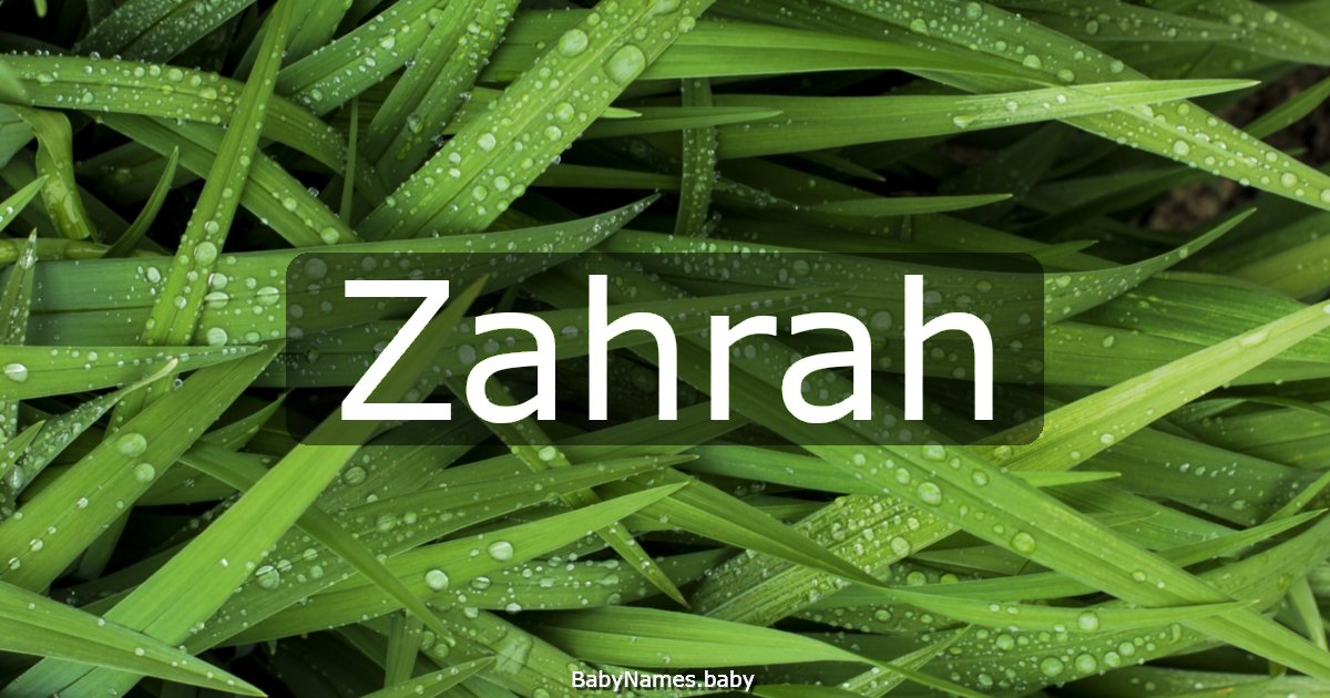 Zahrah