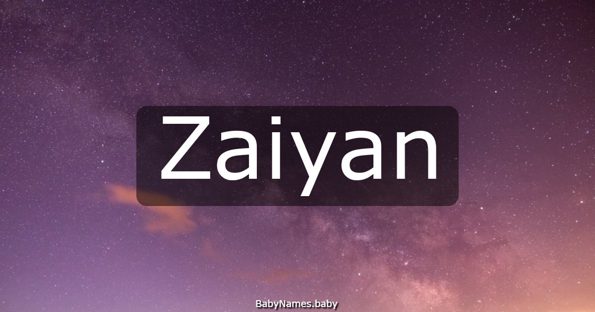 Zaiyan