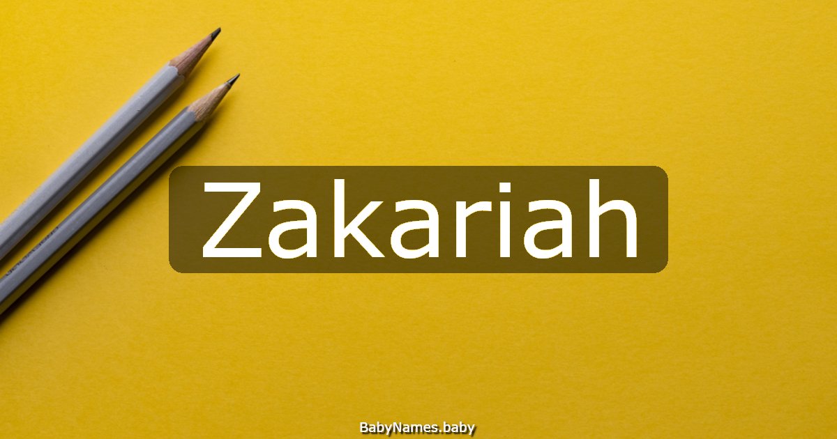 Zakariah