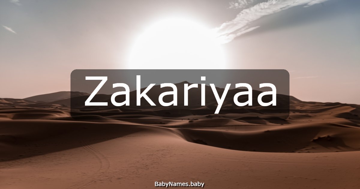 Zakariyaa