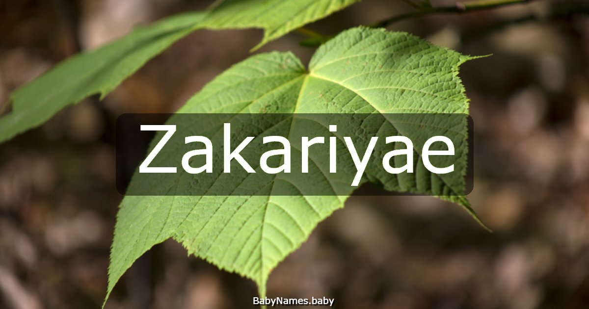Zakariyae