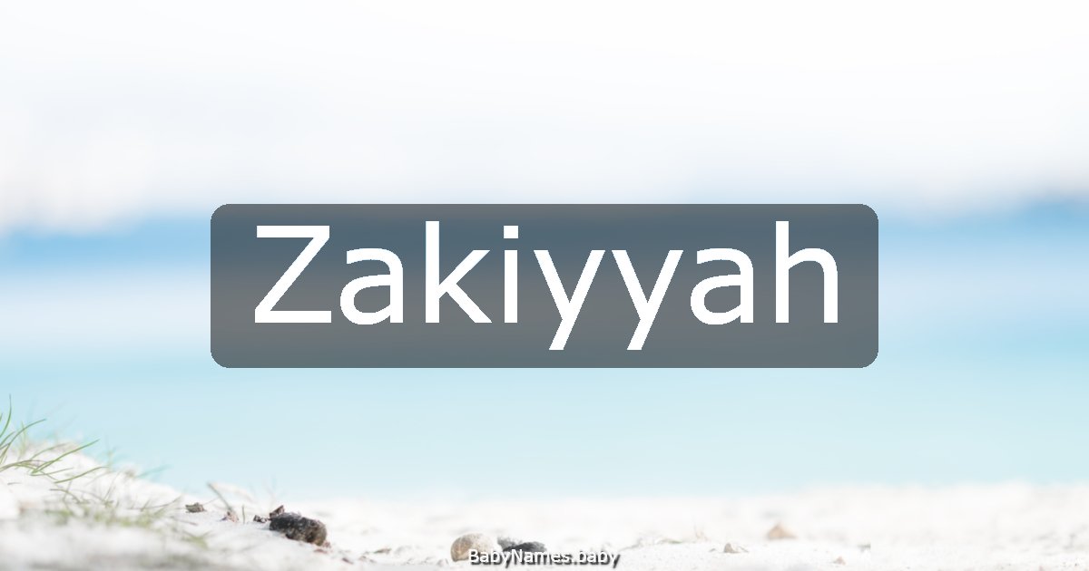Zakiyyah