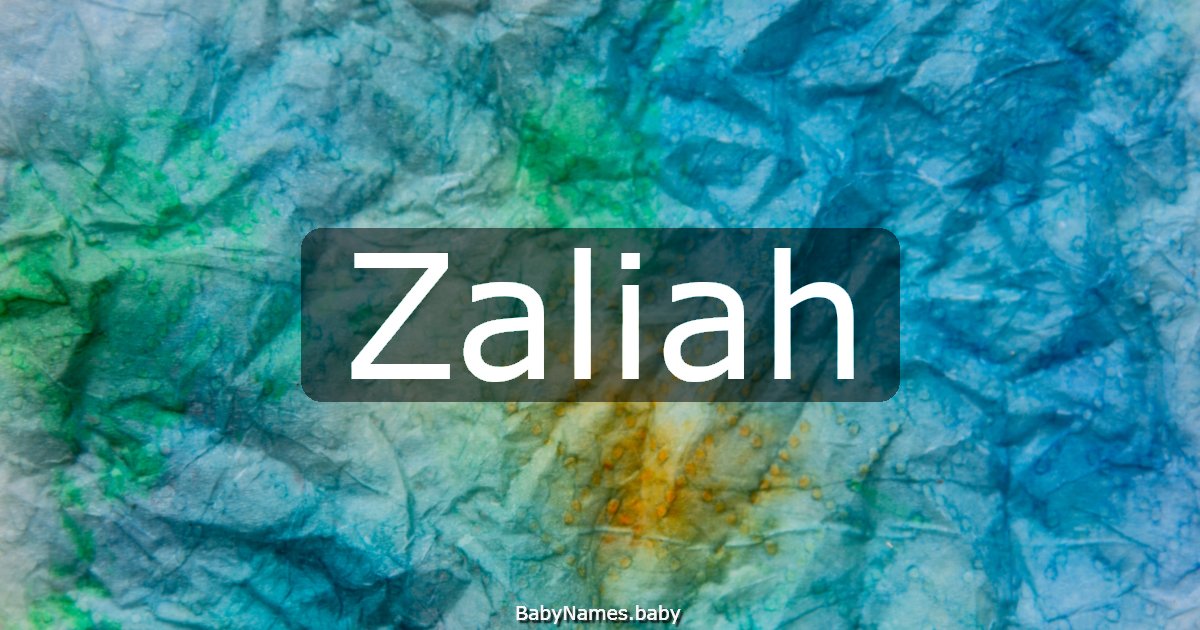 Zaliah