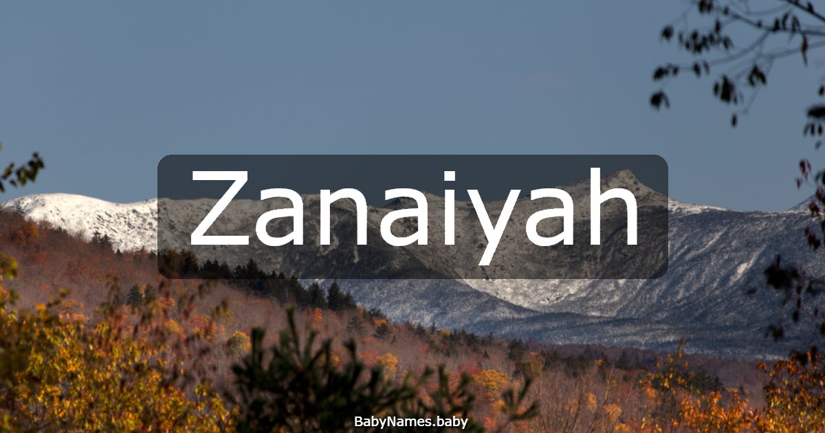 Zanaiyah