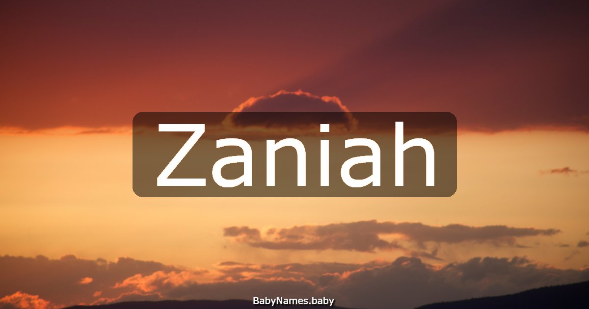 Zaniah