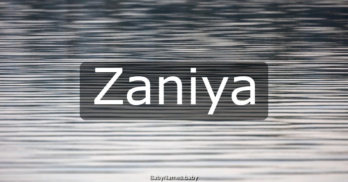 Zaniya