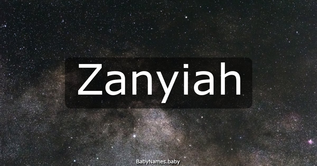 Zanyiah