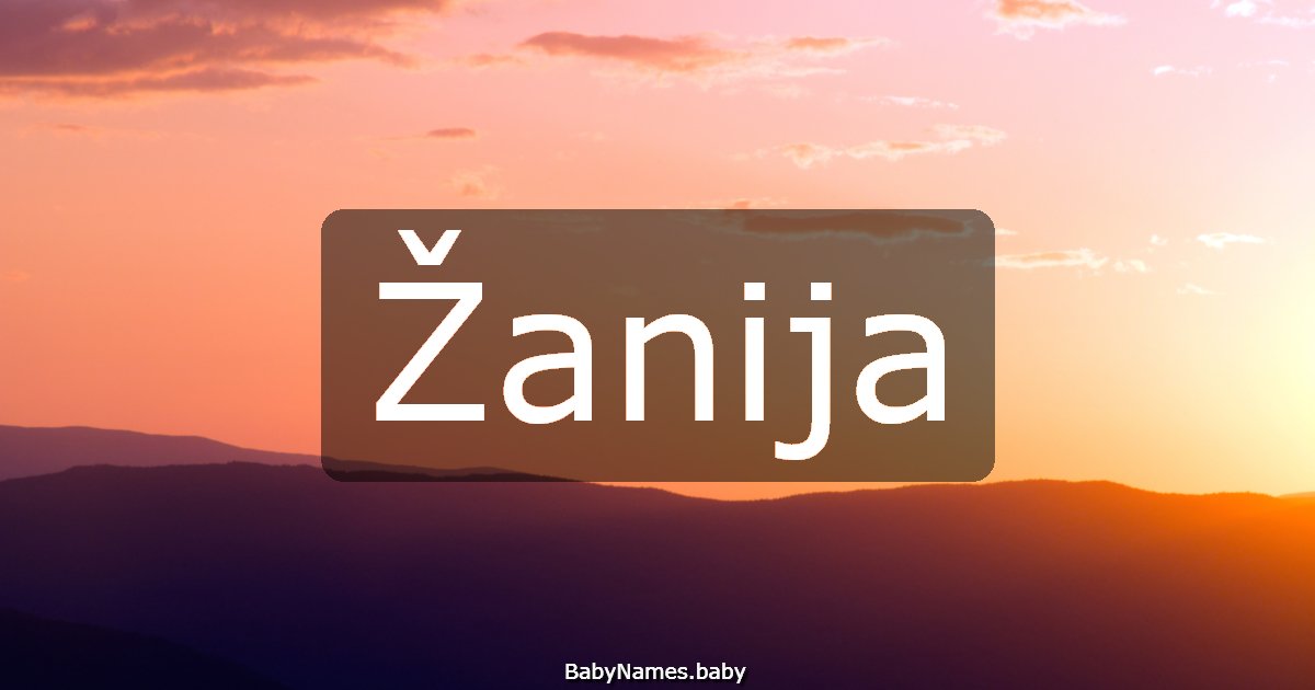 Žanija